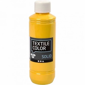Textile Solid, gul, dækkende, 250 ml